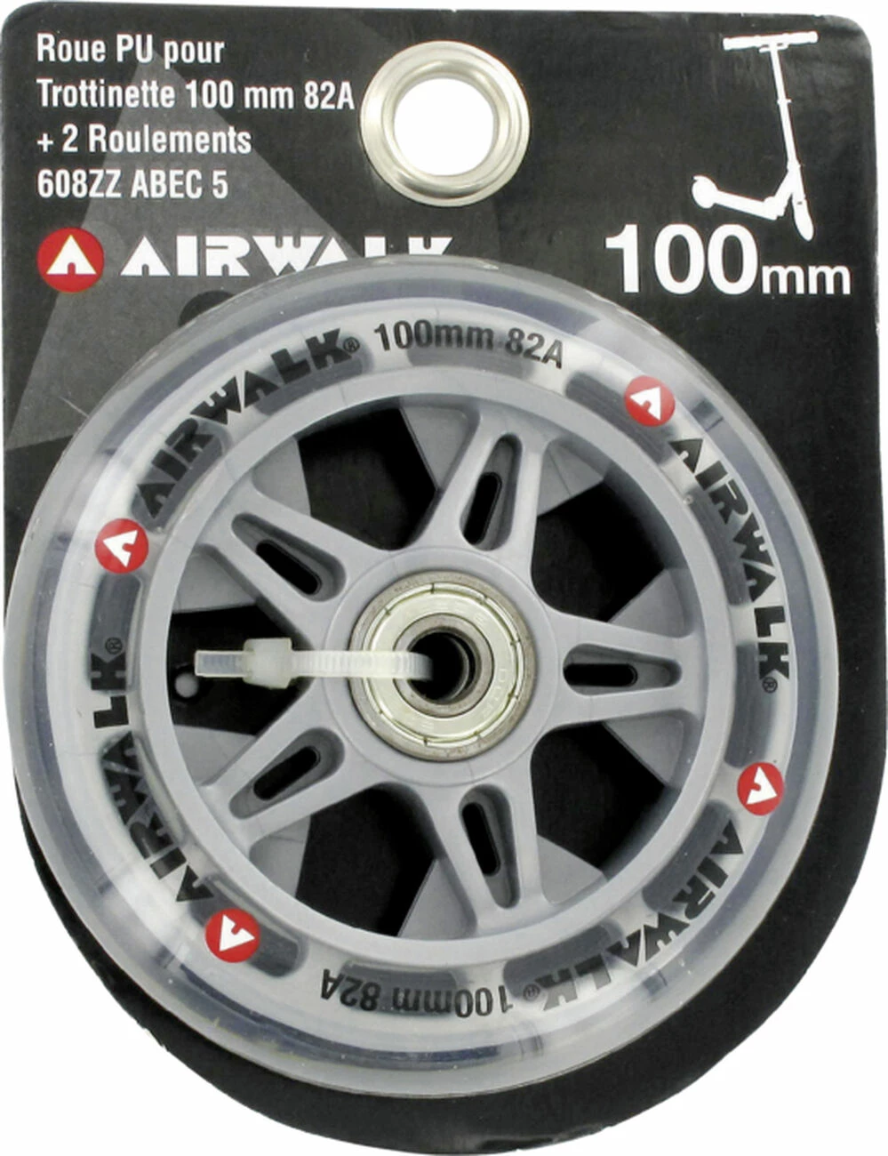 Le moins cher ✨ ROUES Glisse Urbaine AIRWALK ROUE TROT + RLTS ABEC 5 - 100MM - 82A 😀 – Image 2
