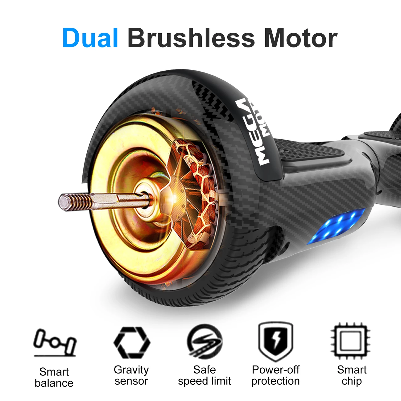 Meilleure vente 👏 Mega Motion Pack Hoverboard 6.5"avec Bluetooth+hoverkart 💯 – Image 2