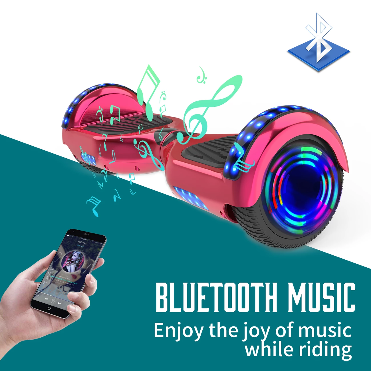 Top 10 ⭐ Cool&fun Microgo Hoverboard Gyropode Électrique Gokart Overboard Bluetooth 6.5" Self-balance Board Roues Led Flash Télécommande Et Sac 🎁 – Image 2