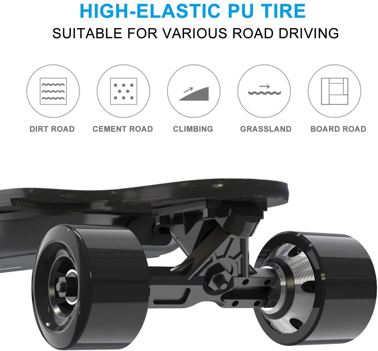 Tout neuf 💯 Rcb Rcb Skateboard Électrique Avec Télécommande, Planche À Roulettes À 4 Roues Avec Batterie Au Lithium Pour Débutants, Planche Cool Trick De 35,4 * 9 Inches Pour Adultes Et Adolescents 🔥 – Image 6