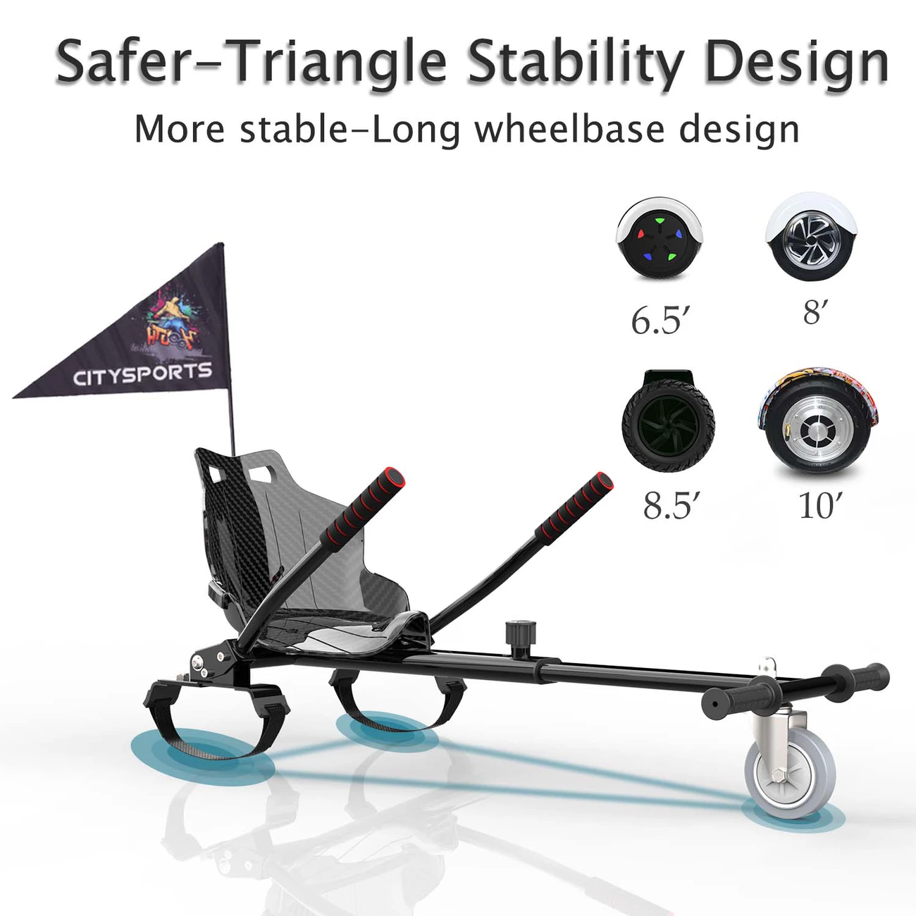 Meilleure vente 👏 Mega Motion Pack Hoverboard 6.5"avec Bluetooth+hoverkart 💯 – Image 5