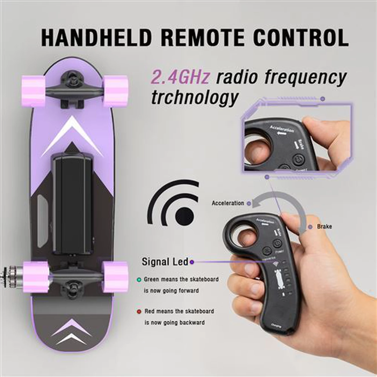 Top 10 ⌛ Rcb Rcb Skateboard Électrique 4 Roues Mini Planche À Roulettes Batterie Lg Avec Télécommande 😀 – Image 3