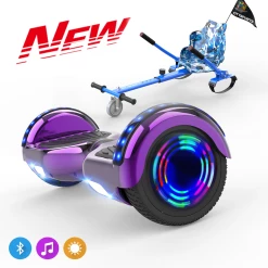 Meilleure affaire 👍 Cool&fun Microgo Hoverboard Gyropode Électrique Gokart Overboard Bluetooth 6.5" Self-balance Board Roues Led Flash Télécommande Et Sac 🔔