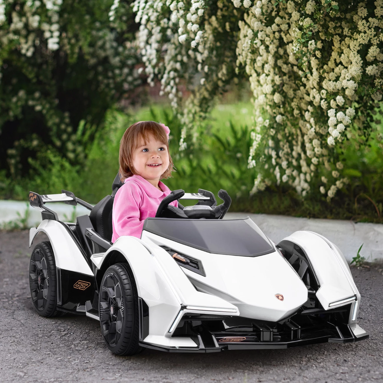 Top 10 🥰 Homcom Voiture Électrique Enfants De Sport Hypercar Lambo 12 V - V. Max. 5 Km/h Effets Sonores Et Lumineux Télécommande Blanc 👍 – Image 2