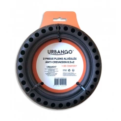 Tout neuf 😀 Trottinette Urbango Lot 2 Pneus Plein Alvéolé Haute Qualité Anti-crevaison Compatible Xiaomi Mija/m3 NOIR 🔥