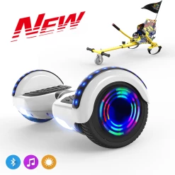 Sortie 🔔 Cool&fun Microgo Hoverboard Gyropode Électrique Gokart Overboard Bluetooth 6.5" Self-balance Board Roues Led Flash Télécommande Et Sac 🔥