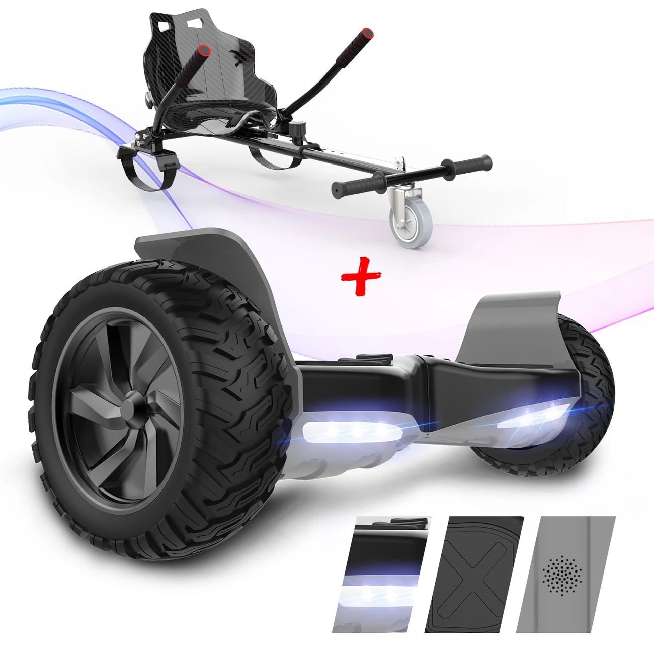 Offres ⭐ Cool&fun Pack Hoverboard 8.5"avec Bluetooth+hoverkart 😀