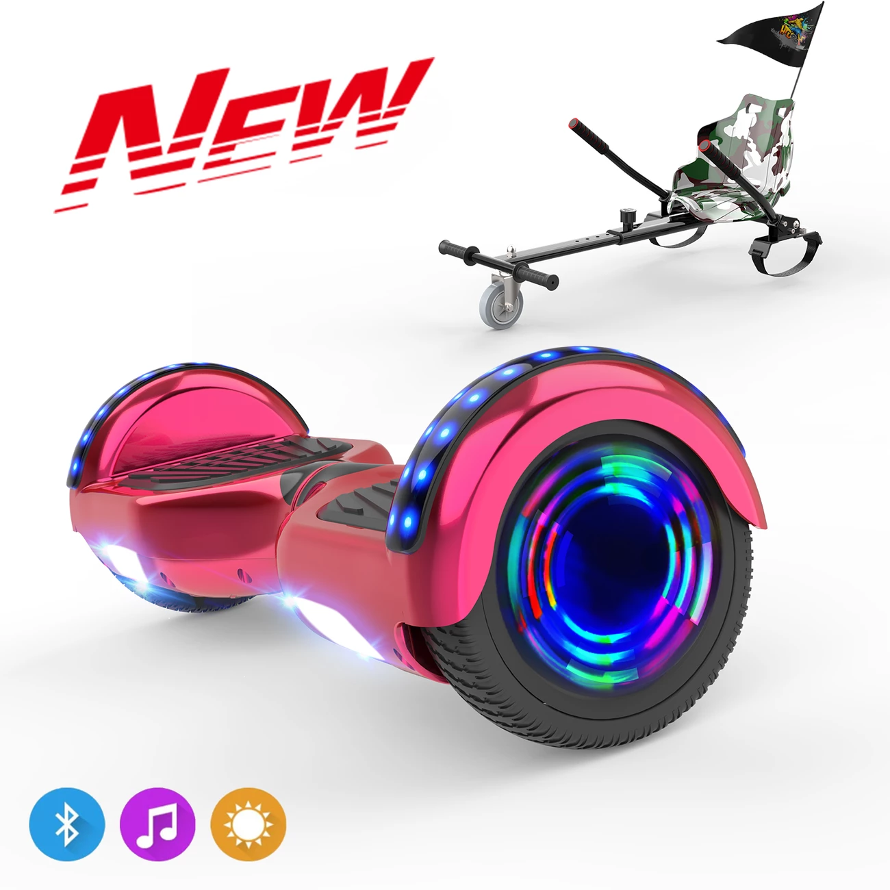Top 10 ⭐ Cool&fun Microgo Hoverboard Gyropode Électrique Gokart Overboard Bluetooth 6.5" Self-balance Board Roues Led Flash Télécommande Et Sac 🎁