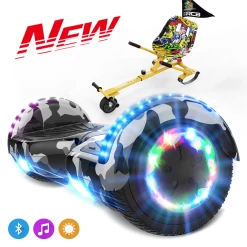 Meilleure vente 🛒 Cool&fun Pack Hoverboard 6.5"avec Bluetooth+hoverkart ⭐