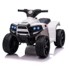 De gros 👍 Homcom Voiture 4x4 Quad Buggy Électrique Enfant 18-36 Mois 6 V 3 Km/h Max. Effet Lumineux Sonores Métal Pp Blanc Noir 🔥