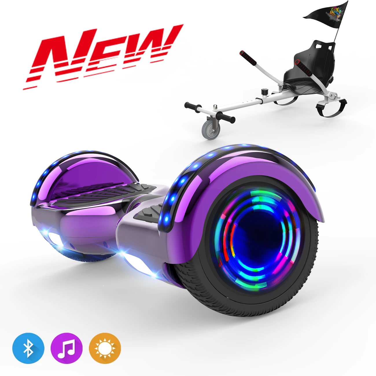 Top 10 💯 Cool&fun Microgo Hoverboard Gyropode Électrique Gokart Overboard Bluetooth 6.5" Self-balance Board Roues Led Flash Télécommande Et Sac 👏