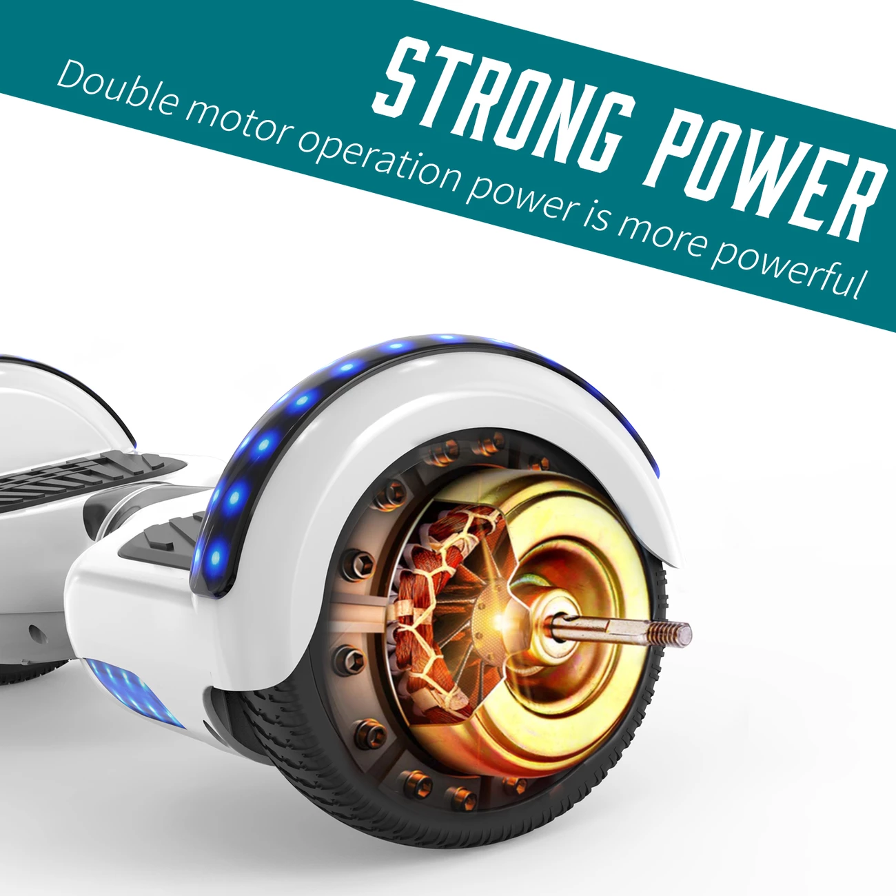 Meilleure affaire 💯 Cool&fun Microgo Hoverboard Gyropode Électrique Gokart Overboard Bluetooth 6.5" Self-balance Board Roues Led Flash Télécommande Et Sac ⭐ – Image 3